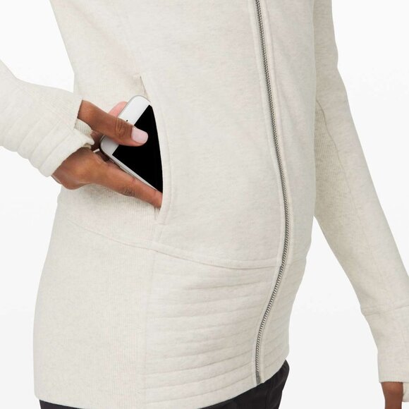 Super soft Lululemon RADIANT II JACKET Zip up IVORY CREAM Size 6 - Picture 4 of 8